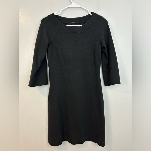 Theory Black Sheath Mini Dress Size 4 - Picture 1 of 10